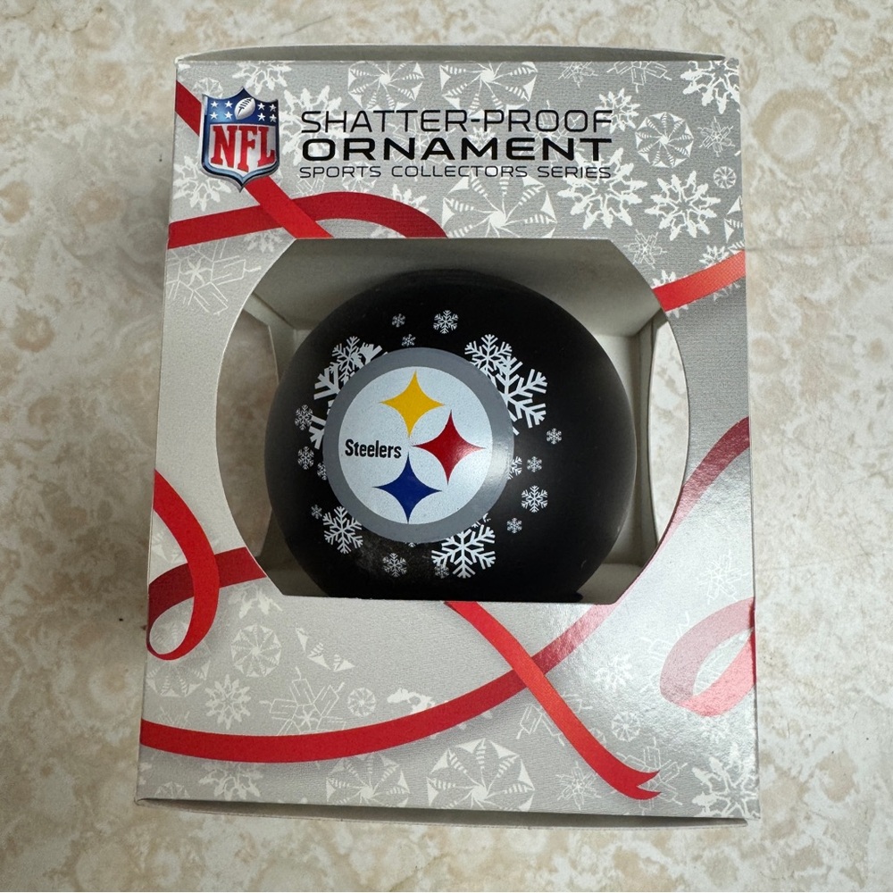 Pittsburgh Steelers NFL shatter-proof ball ornament.new in box